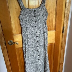 Japna Black and White Sleeveless Maxi Sundress